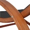 Deko Living Outdoor Cedar Wood Patio Lounge Daybed w/ Black Textilene Fabric & Canopy COP20205BLK - alternate 4